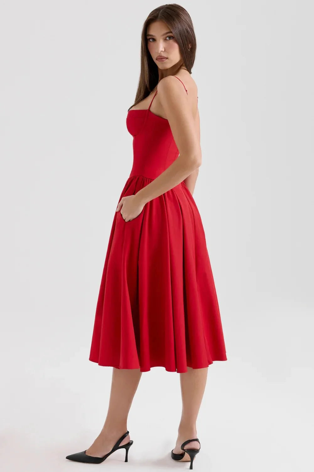 Celine Corset Midi Dress