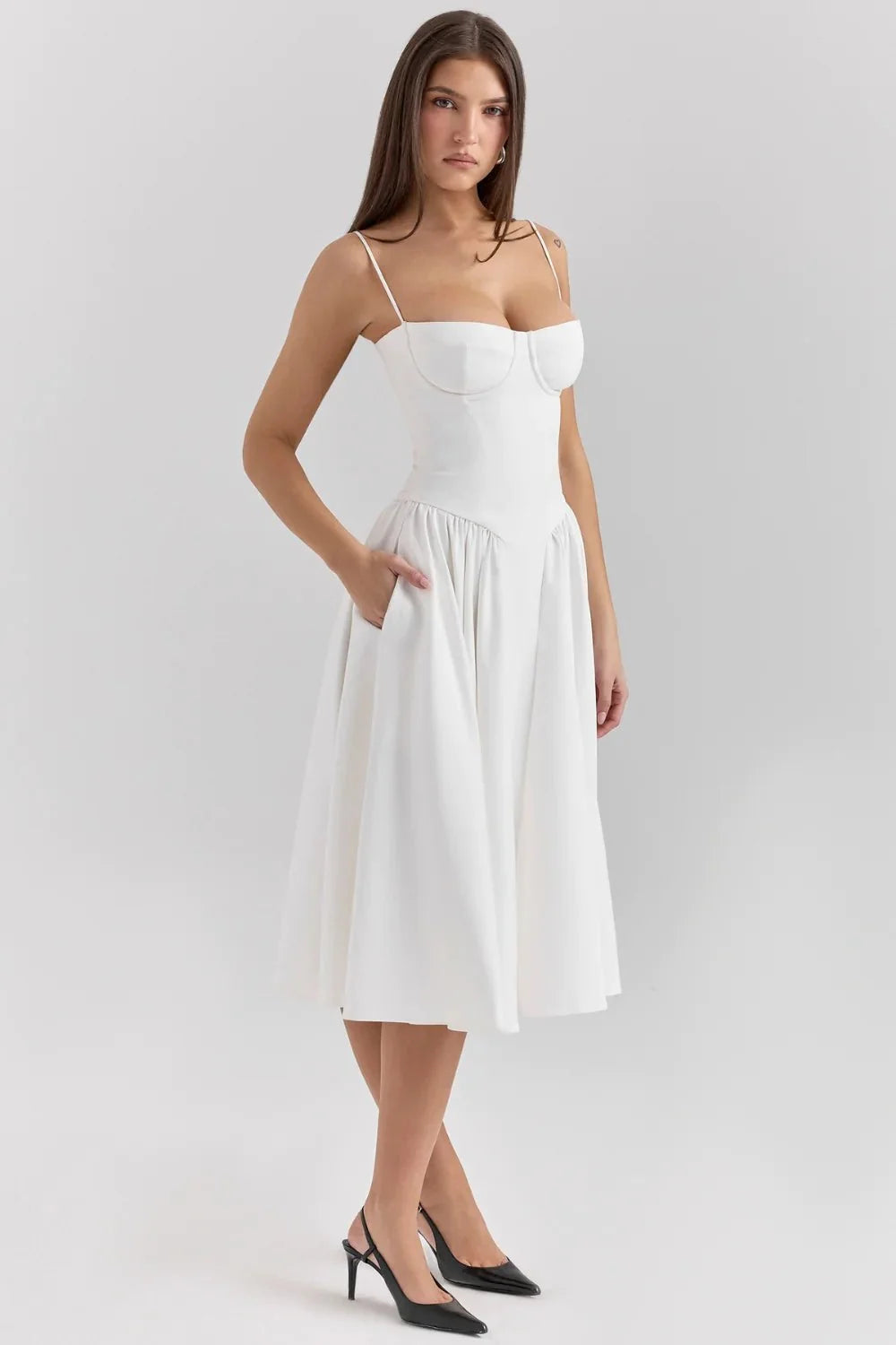 Celine Corset Midi Dress